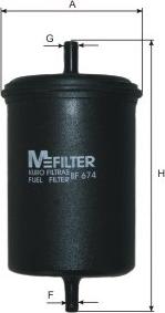 Mfilter BF 674 - Fuel filter autospares.lv