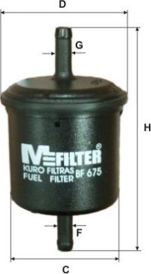 Mfilter BF 675 - Fuel filter autospares.lv