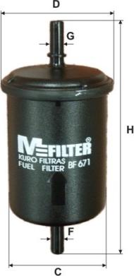 Mfilter BF 671 - Fuel filter autospares.lv