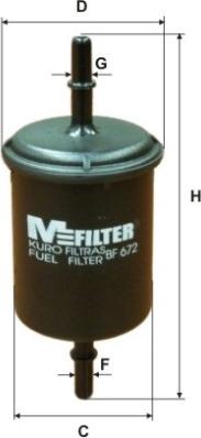 Mfilter BF 672 - Fuel filter autospares.lv