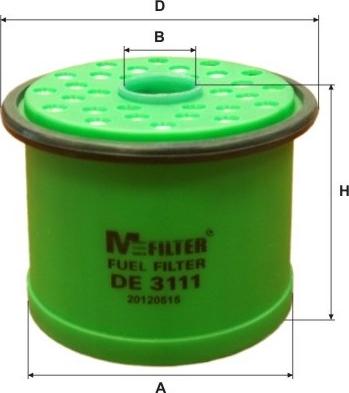 Mfilter DE 3111 - Fuel filter autospares.lv