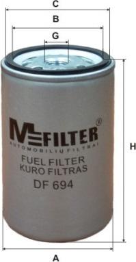 Mfilter DF 694 - Fuel filter autospares.lv