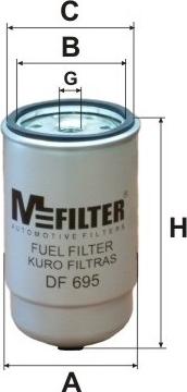 Mfilter DF 695 - Fuel filter autospares.lv