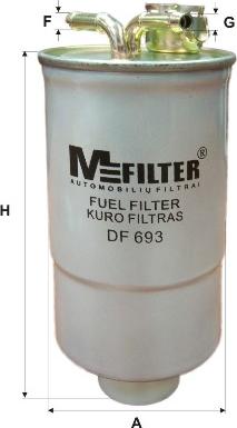 Mfilter DF 693 - Fuel filter autospares.lv