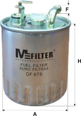 Mfilter DF 678 - Fuel filter autospares.lv