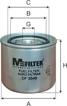 Mfilter DF 3549 - Fuel filter autospares.lv