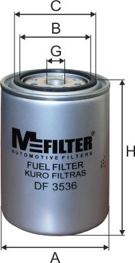 Mfilter DF 3536 - Fuel filter autospares.lv