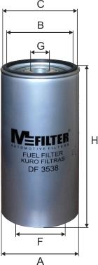 Mfilter DF 3538 - Fuel filter autospares.lv