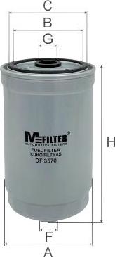 Mfilter DF 3570 - Fuel filter autospares.lv