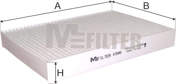 Mfilter K 946 - Filter, interior air autospares.lv