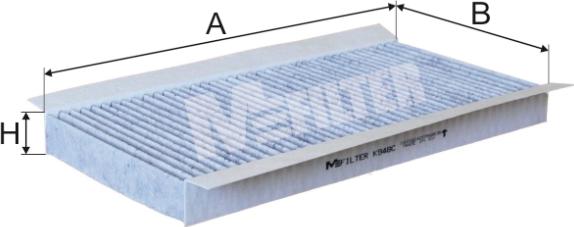 Mfilter K 948C - Filter, interior air autospares.lv