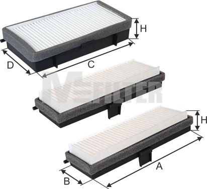 Mfilter K 9153-3 - Filter, interior air autospares.lv