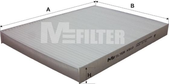 Mfilter K 910 - Filter, interior air autospares.lv