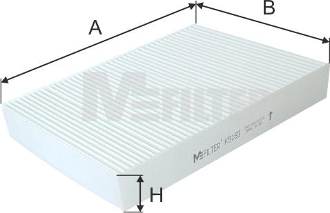 Mfilter K 9183 - Filter, interior air autospares.lv