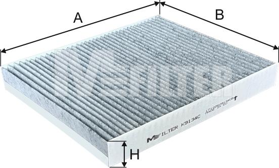 Mfilter K 9134C - Filter, interior air autospares.lv