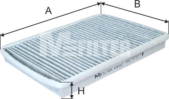 Mfilter K 931C - Filter, interior air autospares.lv