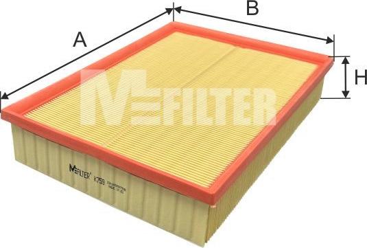 Mfilter K 759 - Air Filter, engine autospares.lv