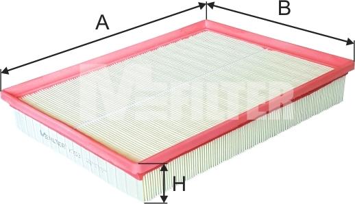 Mfilter K 753 - Air Filter, engine autospares.lv