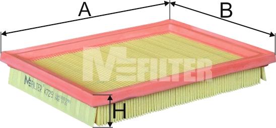 Mfilter K 729 - Air Filter, engine autospares.lv