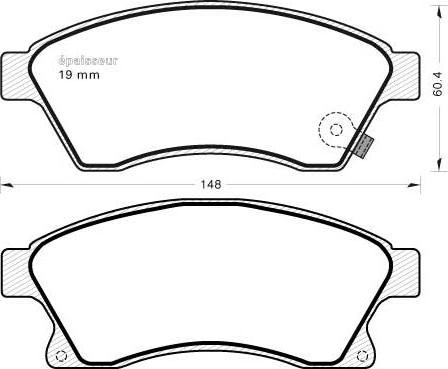 MGA 998 - Brake Pad Set, disc brake autospares.lv