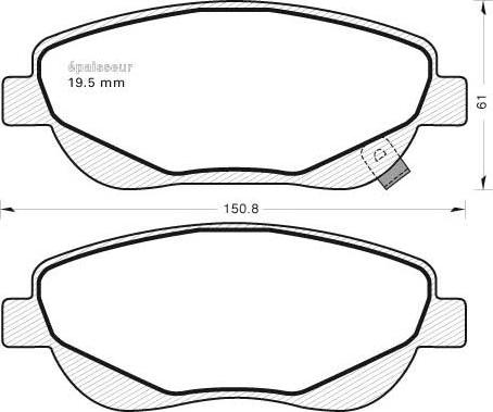 MGA 993 - Brake Pad Set, disc brake autospares.lv