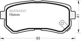 MGA 997 - Brake Pad Set, disc brake autospares.lv