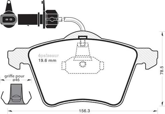 ISOTECH IBP0823 - Brake Pad Set, disc brake autospares.lv