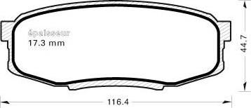 MGA 946 - Brake Pad Set, disc brake autospares.lv