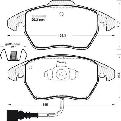 MGA 948 - Brake Pad Set, disc brake autospares.lv