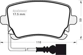 MGA 947 - Brake Pad Set, disc brake autospares.lv