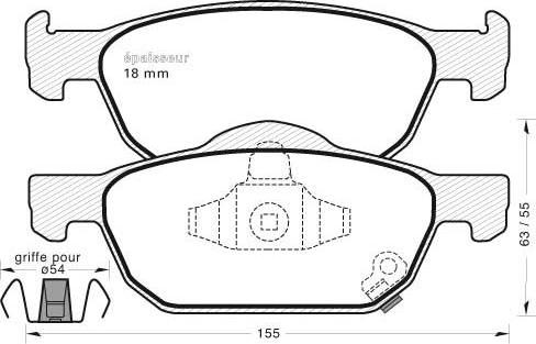 MGA 959 - Brake Pad Set, disc brake autospares.lv