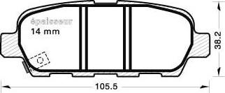 MGA 954 - Brake Pad Set, disc brake autospares.lv