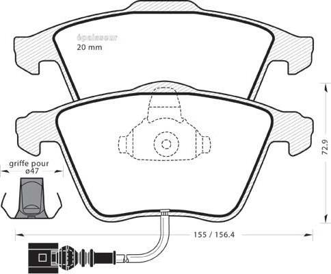 Kager 35-1184 - Brake Pad Set, disc brake autospares.lv