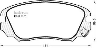 MGA 969 - Brake Pad Set, disc brake autospares.lv