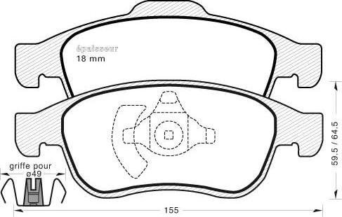 MGA 965 - Brake Pad Set, disc brake autospares.lv