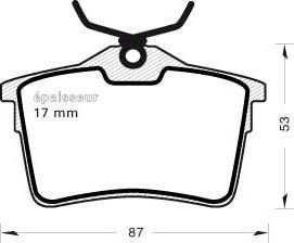 MGA 960 - Brake Pad Set, disc brake autospares.lv