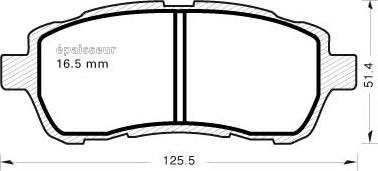 MGA 961 - Brake Pad Set, disc brake autospares.lv