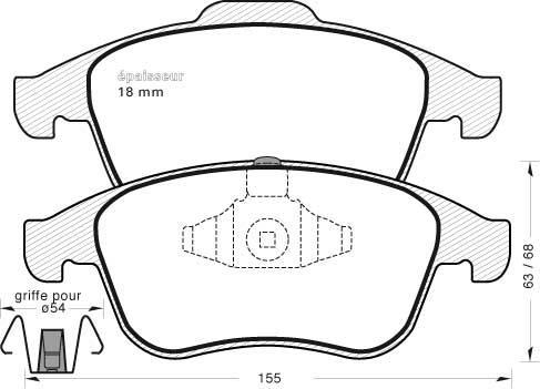 MGA 968 - Brake Pad Set, disc brake autospares.lv