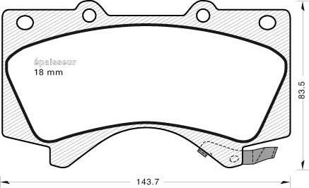 MGA 962 - Brake Pad Set, disc brake autospares.lv