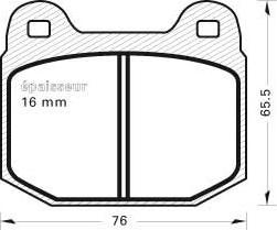 MGA 96 - Brake Pad Set, disc brake autospares.lv