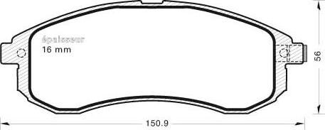 MGA 904 - Brake Pad Set, disc brake autospares.lv