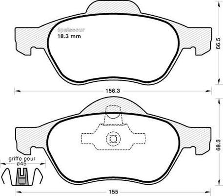 MGA 902 - Brake Pad Set, disc brake autospares.lv