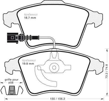 MGA 910 - Brake Pad Set, disc brake autospares.lv