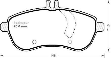 MGA 912 - Brake Pad Set, disc brake autospares.lv