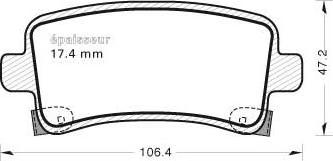 MGA 988 - Brake Pad Set, disc brake autospares.lv