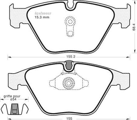 MGA 983 - Brake Pad Set, disc brake autospares.lv