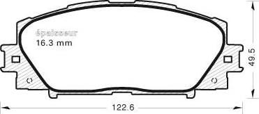 MGA 982 - Brake Pad Set, disc brake autospares.lv