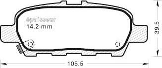 MGA 939 - Brake Pad Set, disc brake autospares.lv