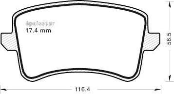 MGA 932 - Brake Pad Set, disc brake autospares.lv