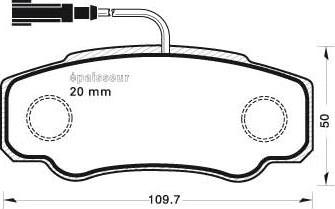 MGA 937 - Brake Pad Set, disc brake autospares.lv